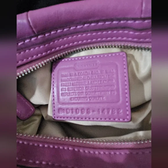 Coach Kristen Orchid Purple Leather Satchel/Shoulder Bag - Picture 15 of 16